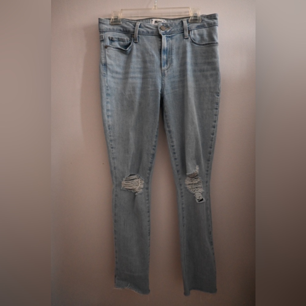 PAIGE Women's Distressed Jeans in Light Blue